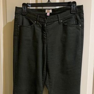 Carlisle Etcetera Twiggy Fit 5-Pocket Style Full Length Jeans Olive Loden Green